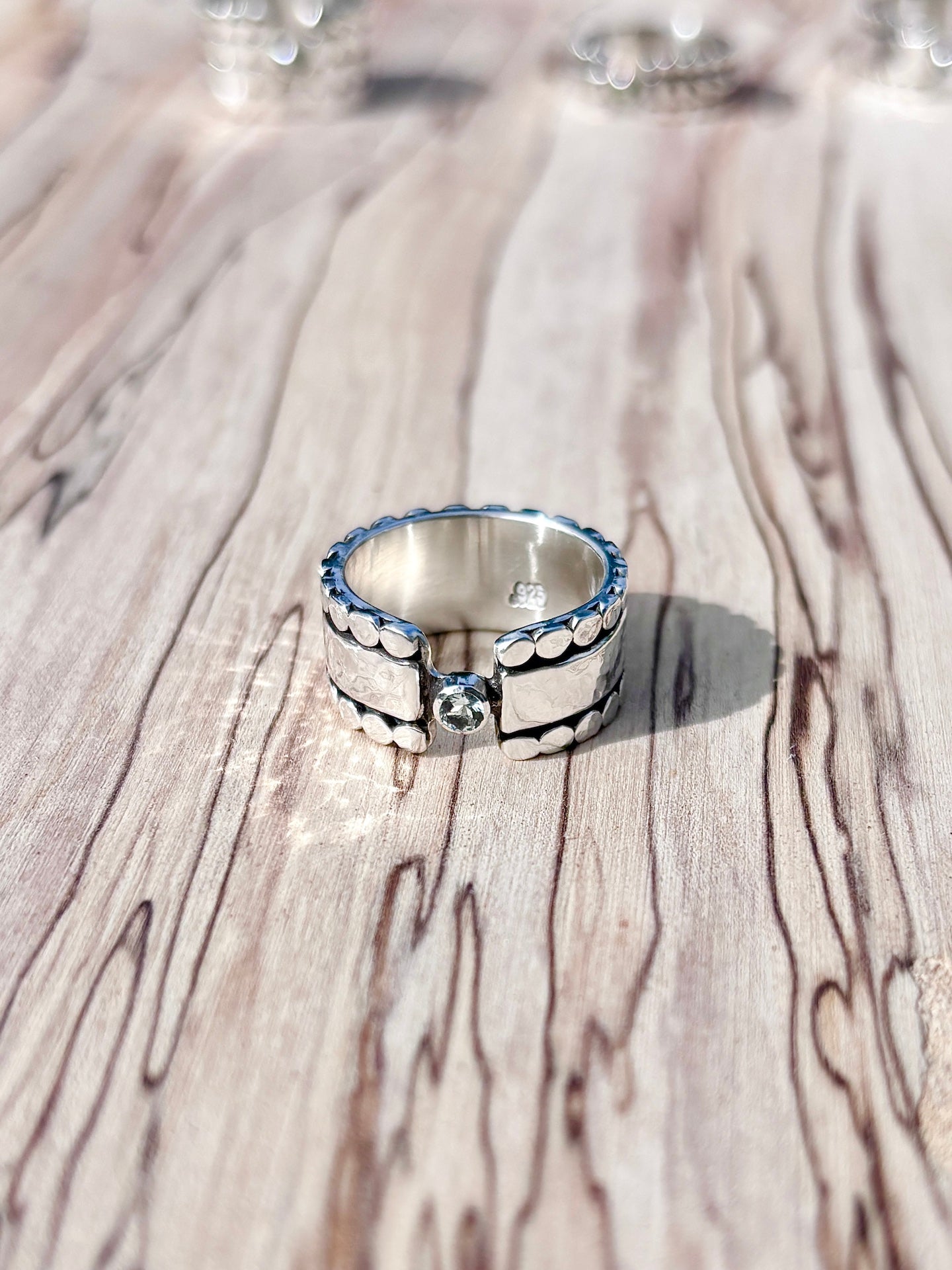 Aquamarine Fortress Ring ~ Fits Size 5