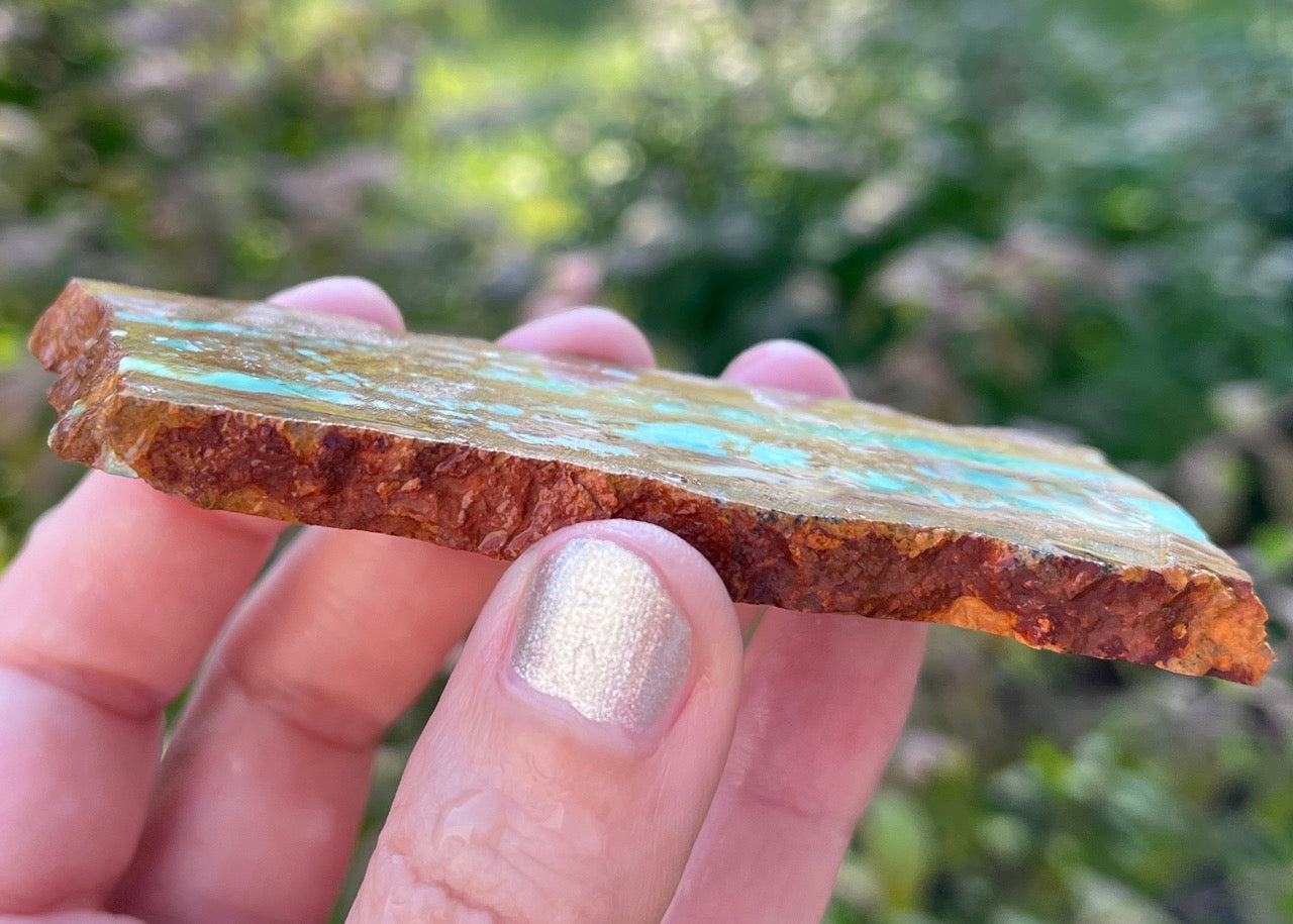 Australian Ribbon Variscite Lapidary Rock Slab - Lucky Calico Gem & Jewelry Co.