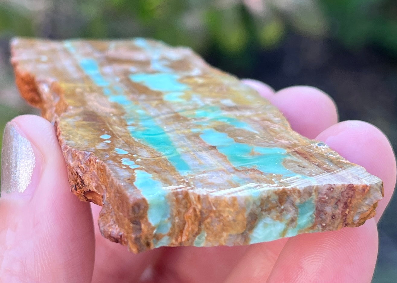 Australian Ribbon Variscite Lapidary Rock Slab - Lucky Calico Gem & Jewelry Co.