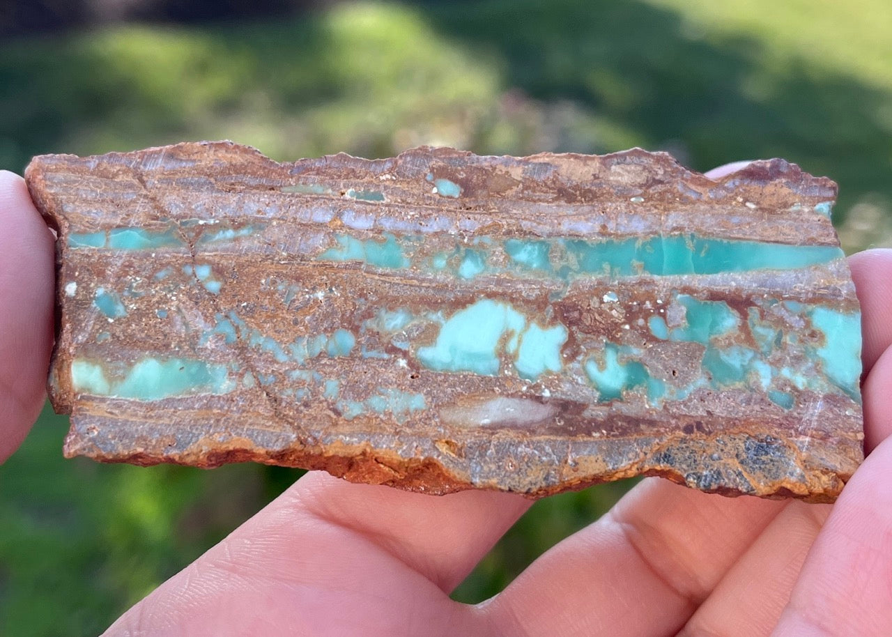 Australian Ribbon Variscite Lapidary Rock Slab - Lucky Calico Gem & Jewelry Co.