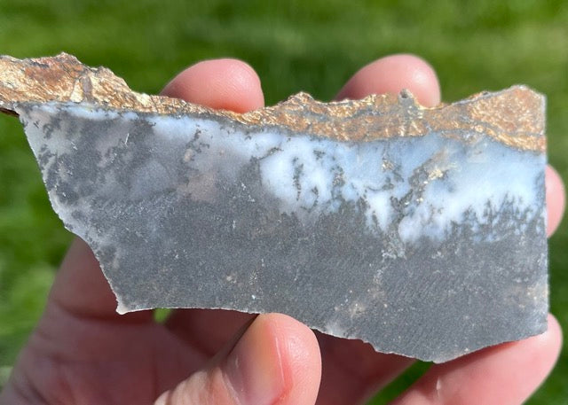 Black Plume Agate Lapidary Rock Slabs