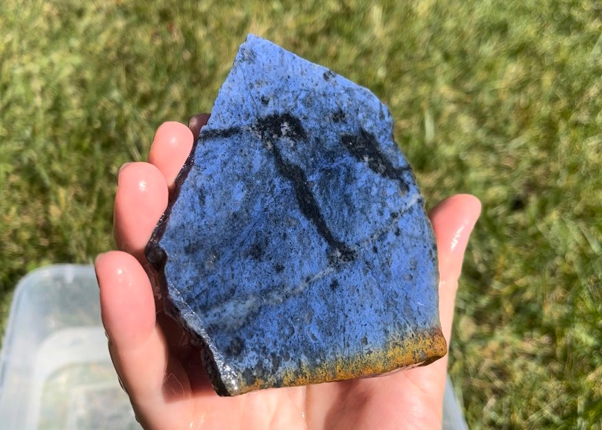 Blue Dumortierite Lapidary Rock Slab