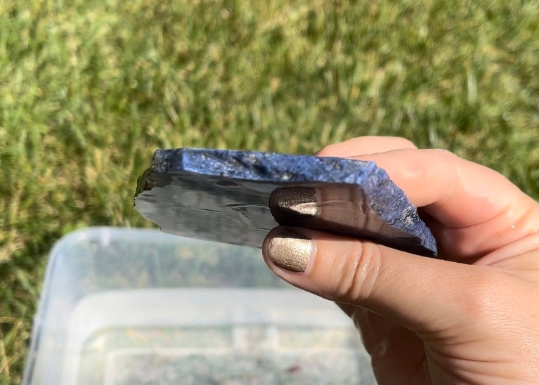 Blue Dumortierite Lapidary Rock Slab