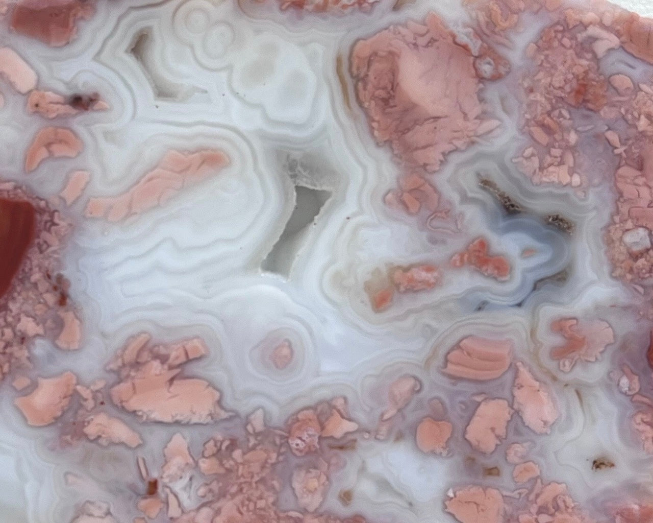 Mexican Pink Cotton Candy Agate Lapidary Rock Slab - Lucky Calico Gem & Jewelry Co.