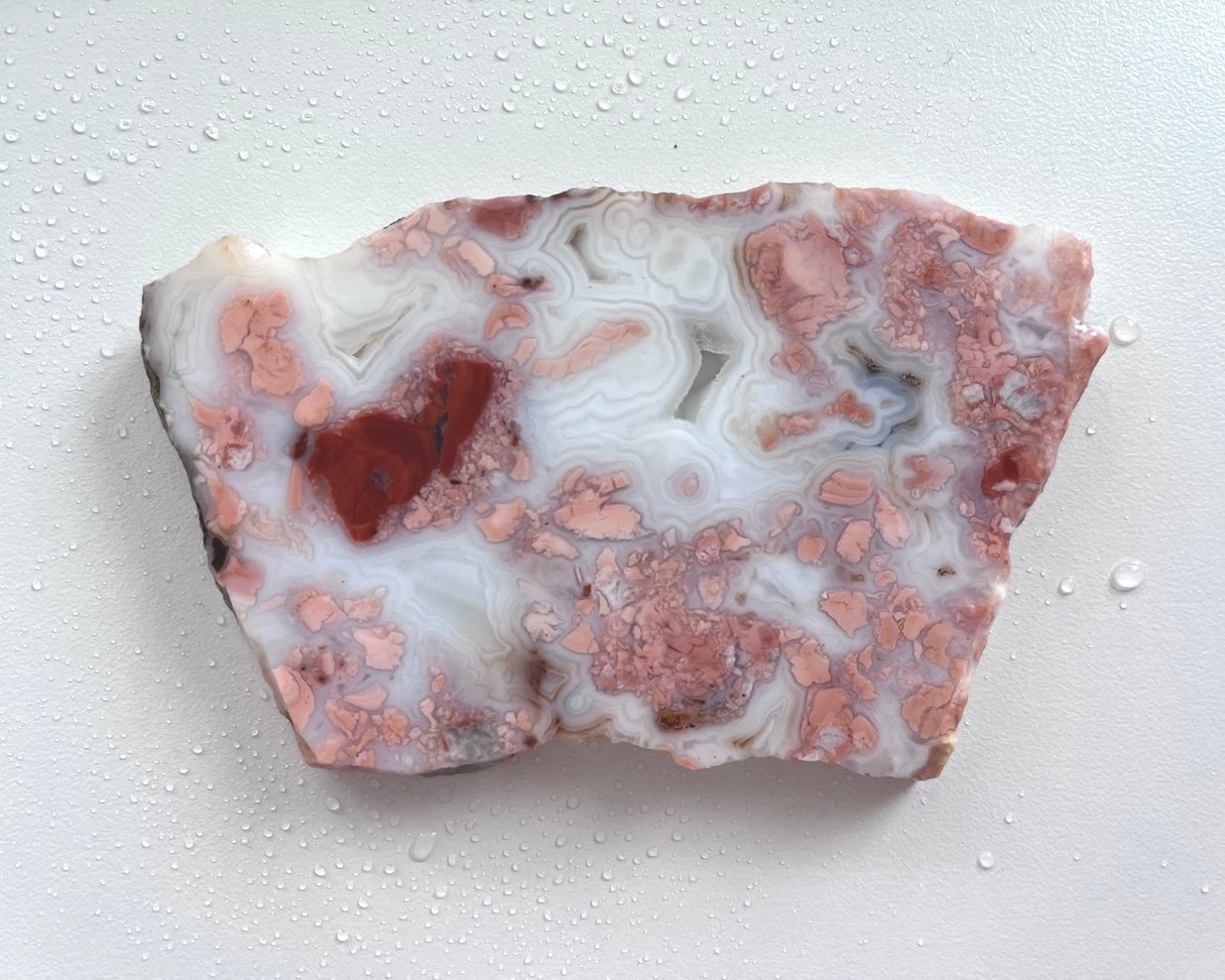 Mexican Pink Cotton Candy Agate Lapidary Rock Slab - Lucky Calico Gem & Jewelry Co.