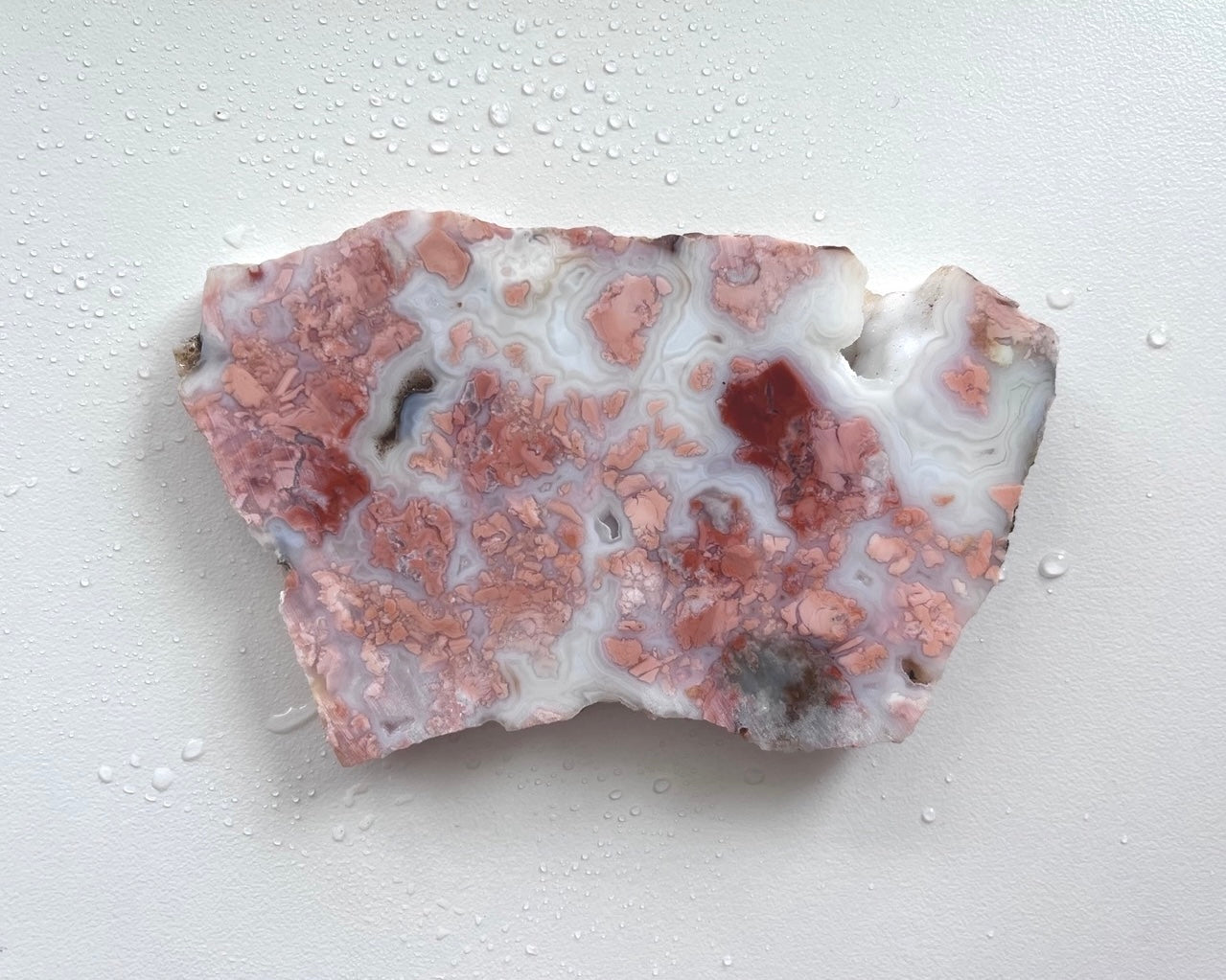 Mexican Pink Cotton Candy Agate Lapidary Rock Slab - Lucky Calico Gem & Jewelry Co.
