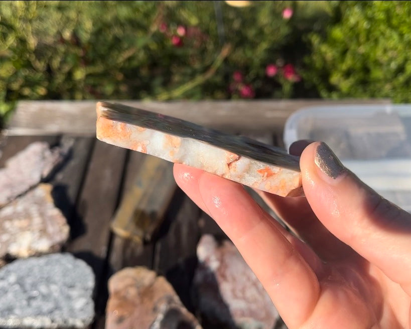 Mexican Pink Cotton Candy Agate Lapidary Rock Slab - Lucky Calico Gem & Jewelry Co.