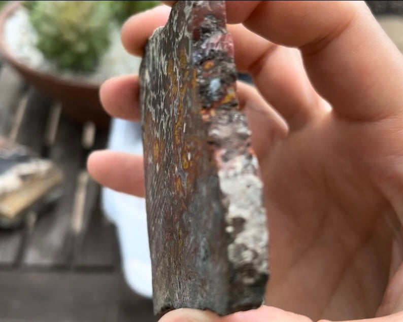 Moroccan Cruentes Blood Agate Lapidary Rock Slab