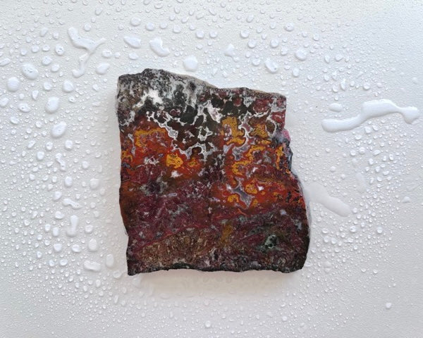 Moroccan Cruentes Blood Agate Lapidary Rock Slab