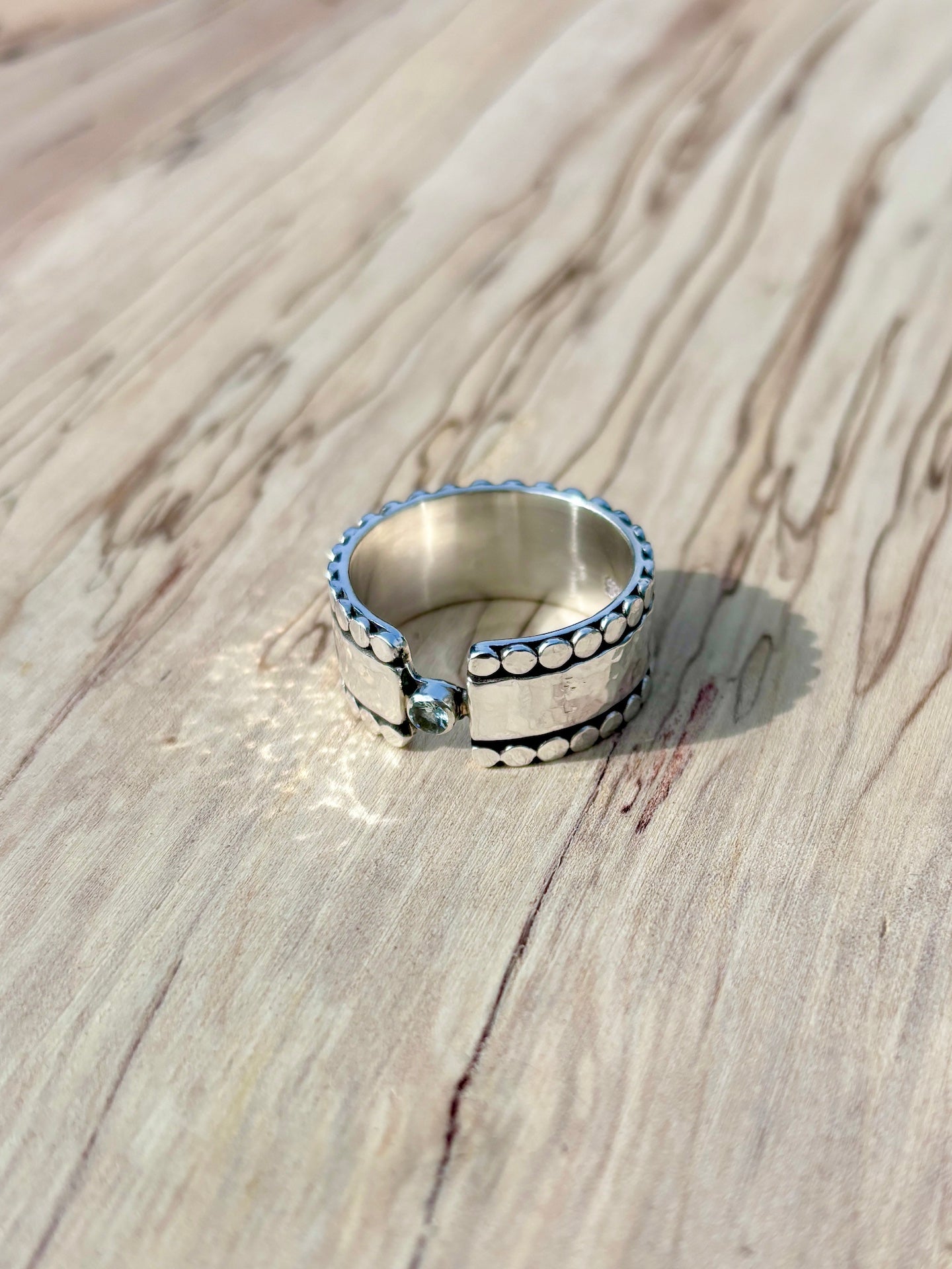 Aquamarine Fortress Ring ~ Fits Size 10