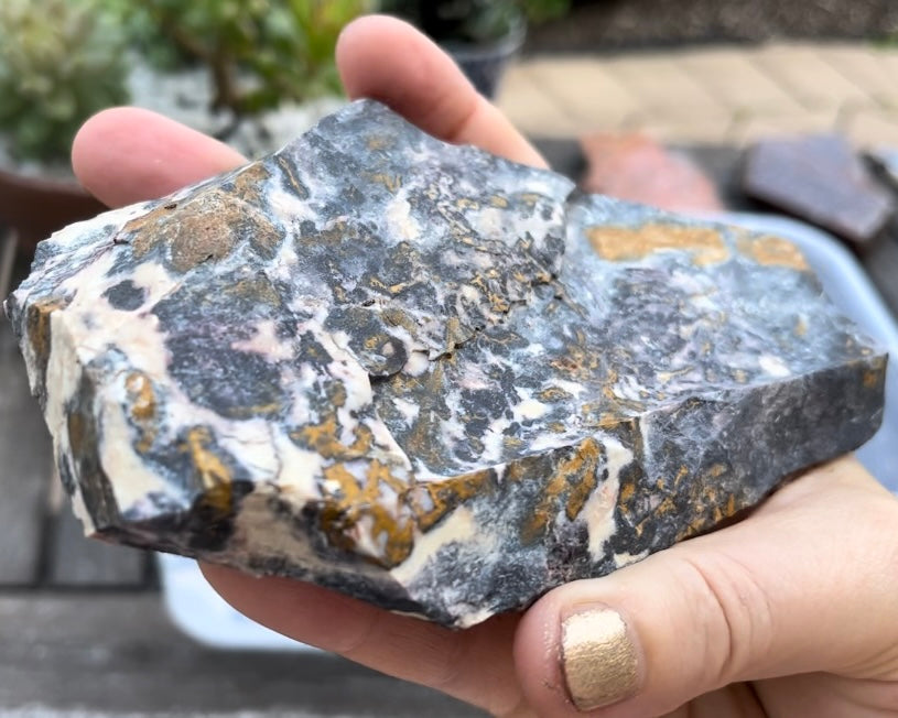 Utah Indian Blanket Jasper Lapidary Rock Slab