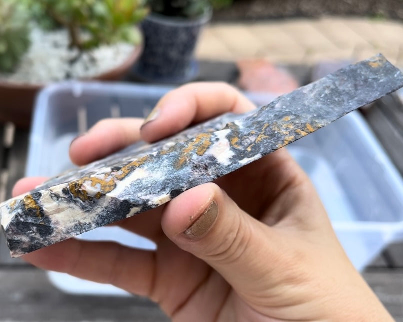 Utah Indian Blanket Jasper Lapidary Rock Slab