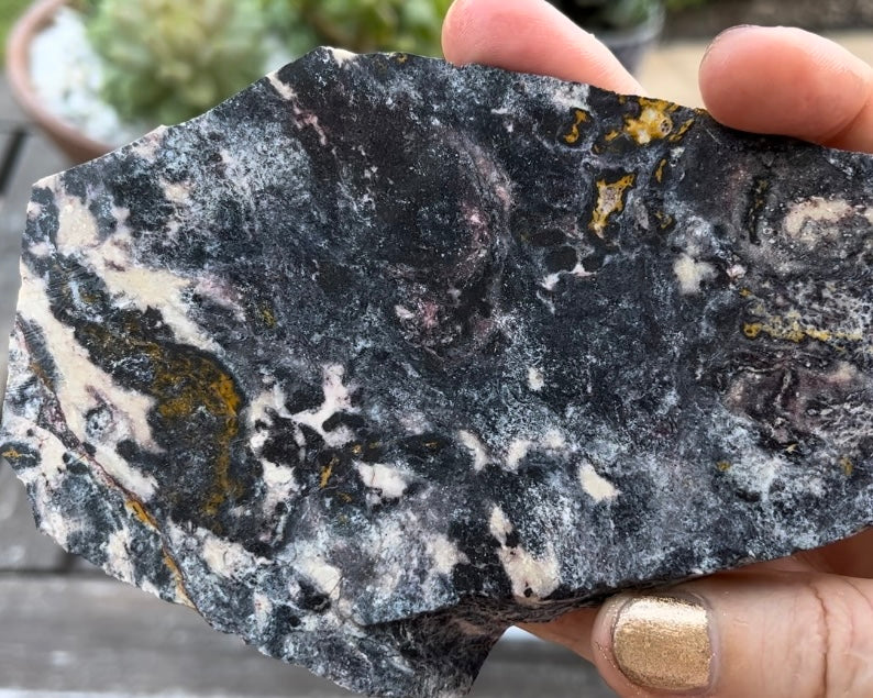 Utah Indian Blanket Jasper Lapidary Rock Slab - Lucky Calico Gem & Jewelry Co.