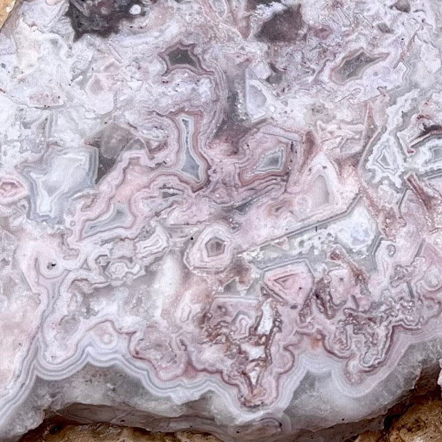 Kaily Lace Agate Lapidary Rock Slab - Mexican Agates - Lucky Calico Gem & Jewelry Co.