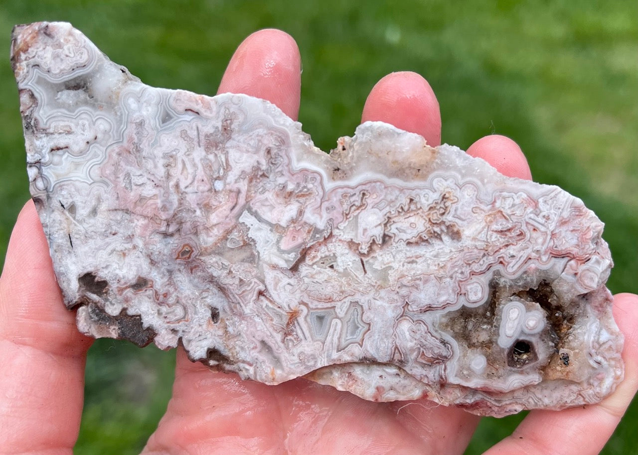 Kaily Lace Agate Lapidary Rock Slab - Mexican Agates - Lucky Calico Gem & Jewelry Co.