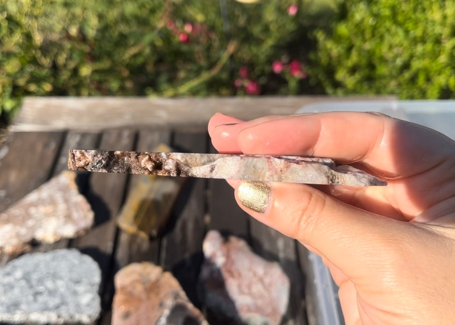 Kaily Lace Agate Lapidary Rock Slab - Mexican Agates - Lucky Calico Gem & Jewelry Co.