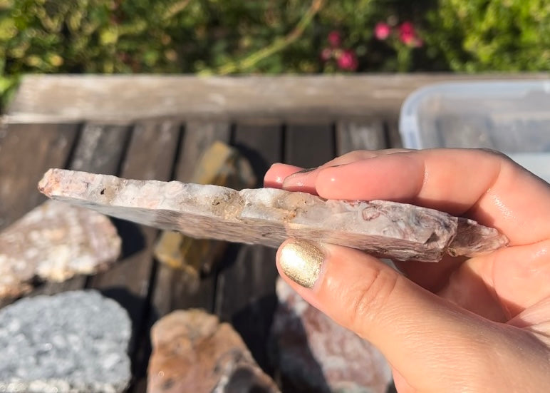 Kaily Lace Agate Lapidary Rock Slab - Mexican Agates - Lucky Calico Gem & Jewelry Co.