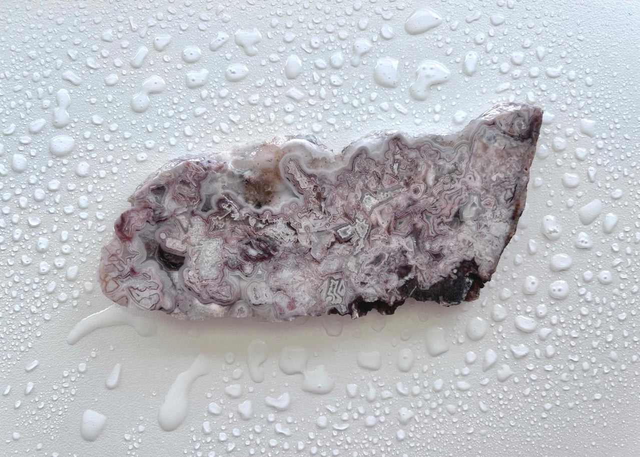 Kaily Lace Agate Lapidary Rock Slab - Mexican Agates - Lucky Calico Gem & Jewelry Co.