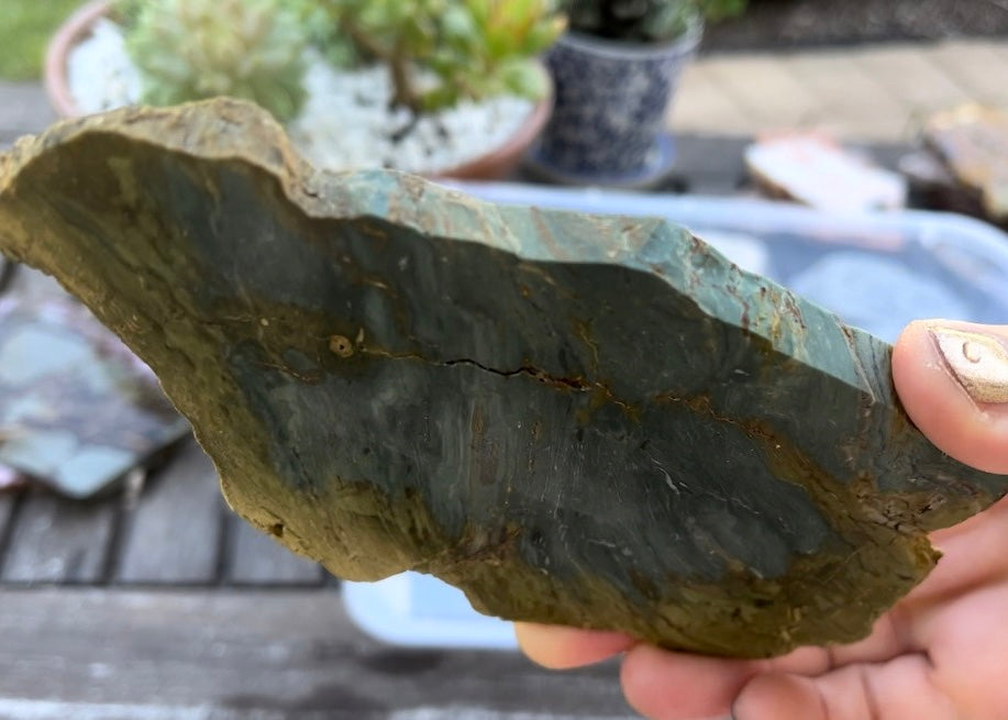 Gary Green Larsonite Freedom Jasper Lapidary Rock Slab - Lucky Calico Gem & Jewelry Co.
