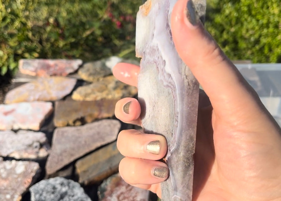 Rare Mexican Luna Agate Lapidary Rock Slab - Lucky Calico Gem & Jewelry Co.