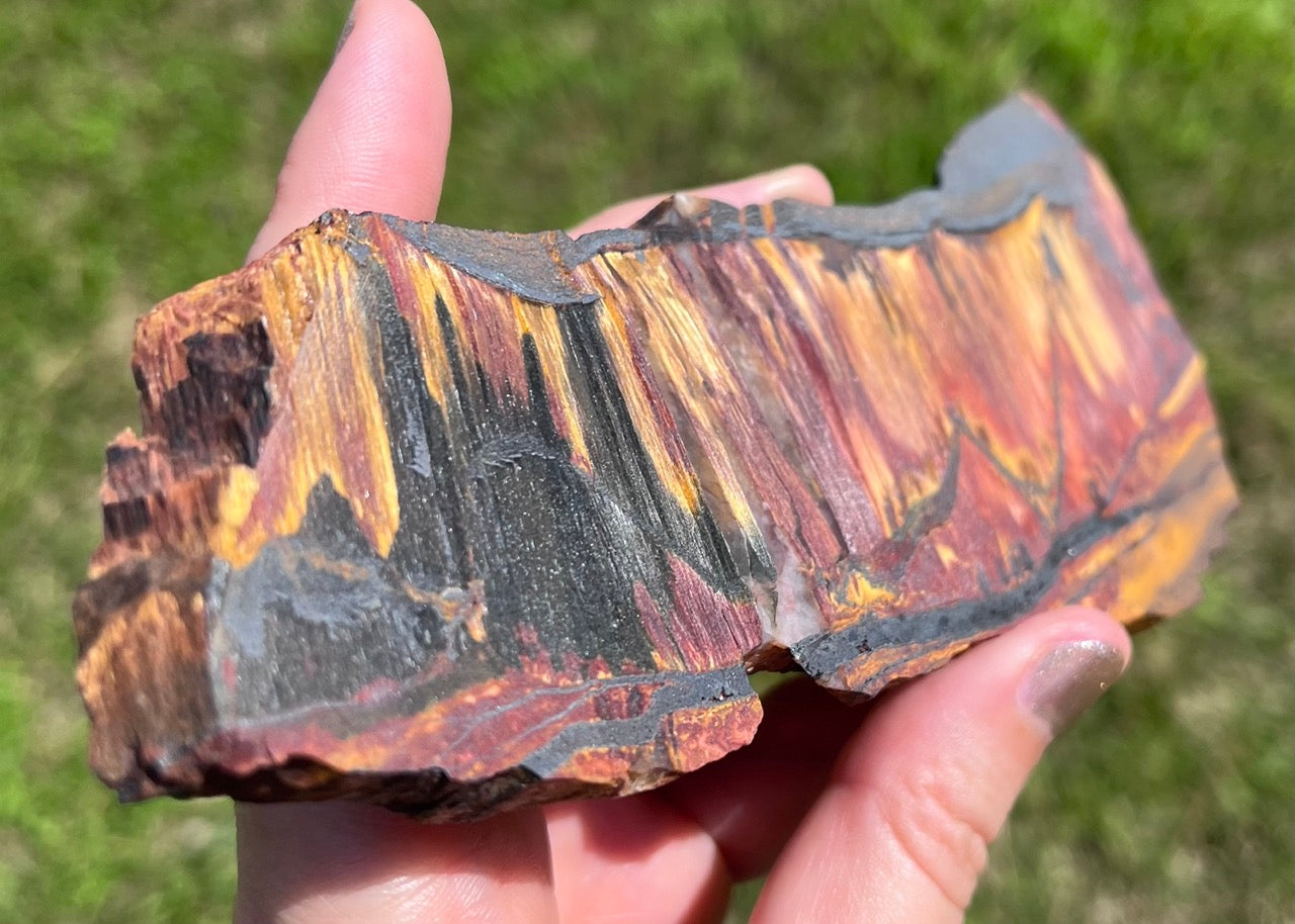 Marra Mamba Tiger Eye Lapidary Rock Slab - Lucky Calico Gem & Jewelry Co.
