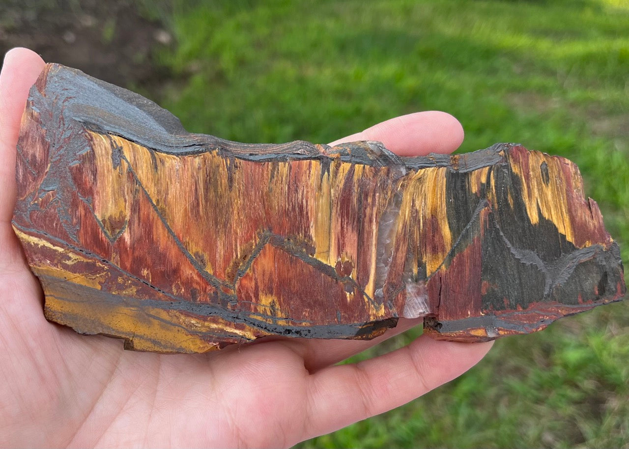 Marra Mamba Tiger Eye Lapidary Rock Slab - Lucky Calico Gem & Jewelry Co.
