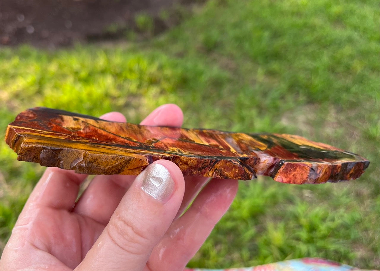 Marra Mamba Tiger Eye Lapidary Rock Slab - Lucky Calico Gem & Jewelry Co.