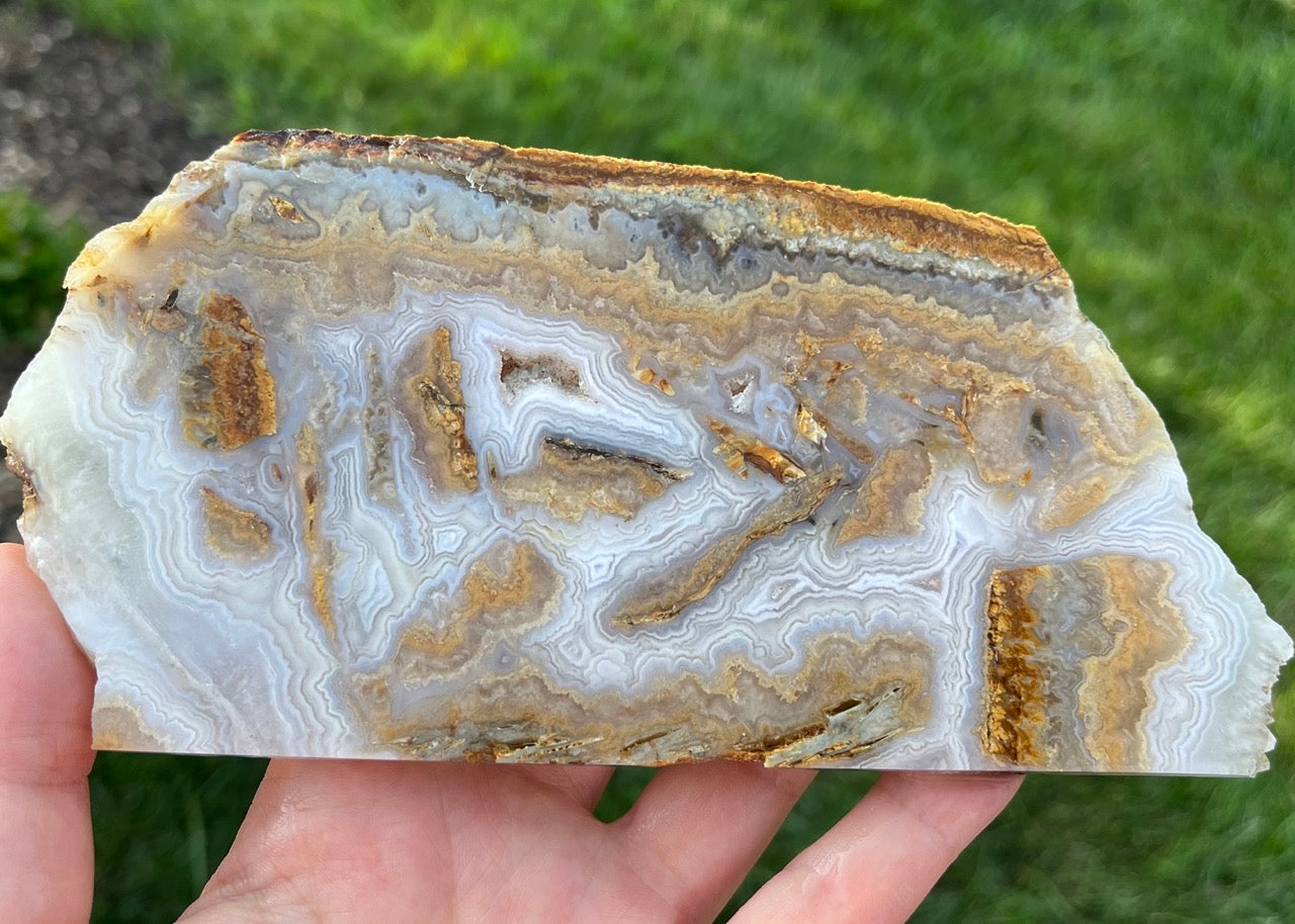 Idaho Prudent Man Agate Lapidary Rock Slab - Lucky Calico Gem & Jewelry Co.