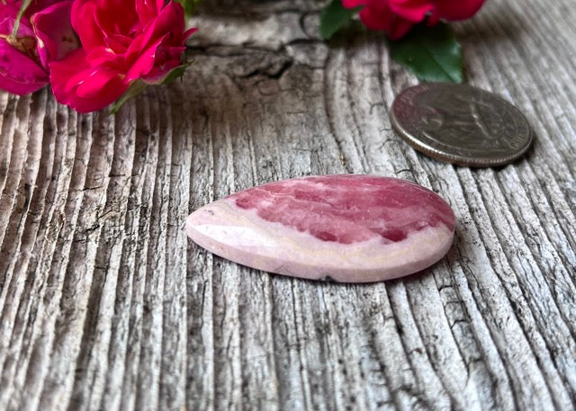 Capillitas Argentina Rhodochrosite Cabochon - Lucky Calico Gem & Jewelry Co.