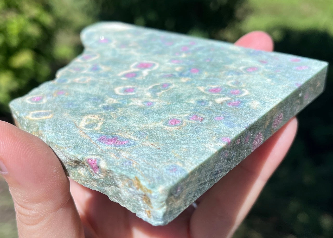 India Ruby in Fuchsite Lapidary Rock Slab - Lucky Calico Gem & Jewelry Co.