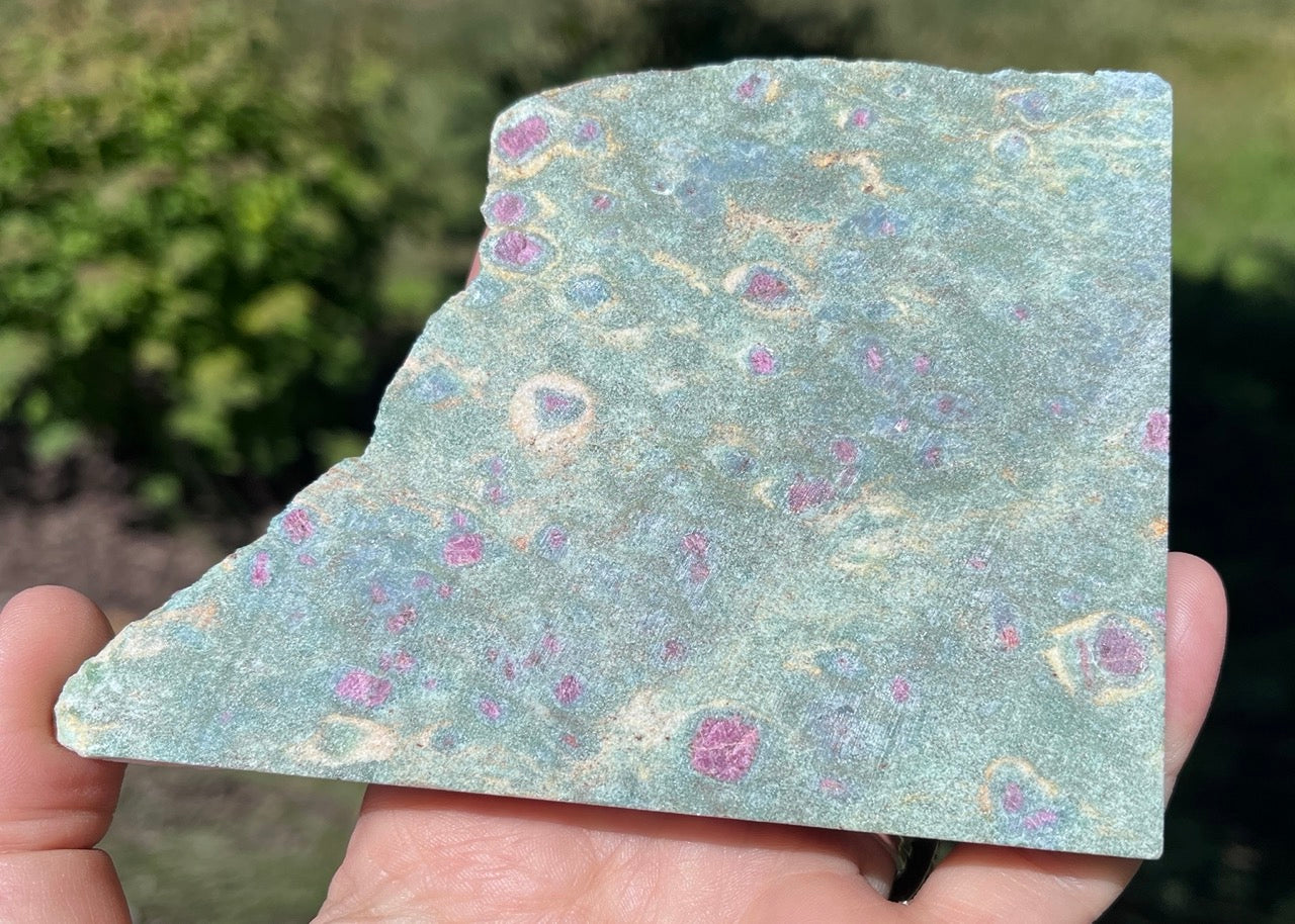 India Ruby in Fuchsite Lapidary Rock Slab - Lucky Calico Gem & Jewelry Co.