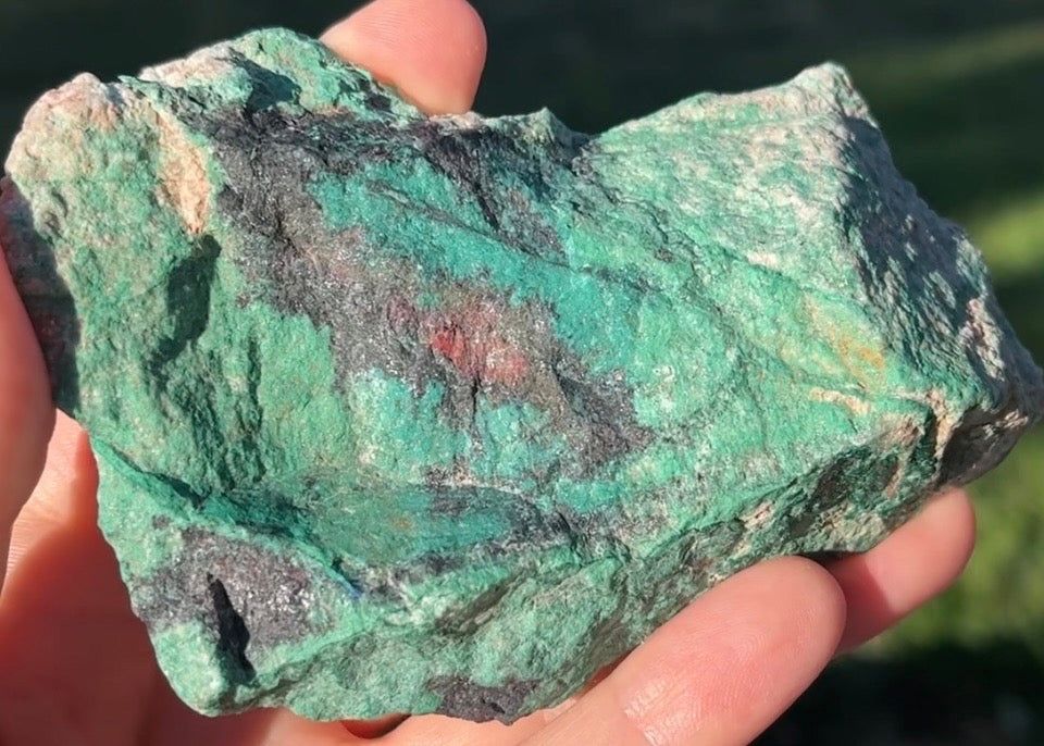 Sonora Sunrise Sunset Chrysocolla Lapidary Rock Slab - Mexican Chrysocolla