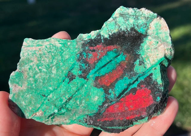 Sonora Sunrise Sunset Chrysocolla Lapidary Rock Slab - Mexican Chrysocolla