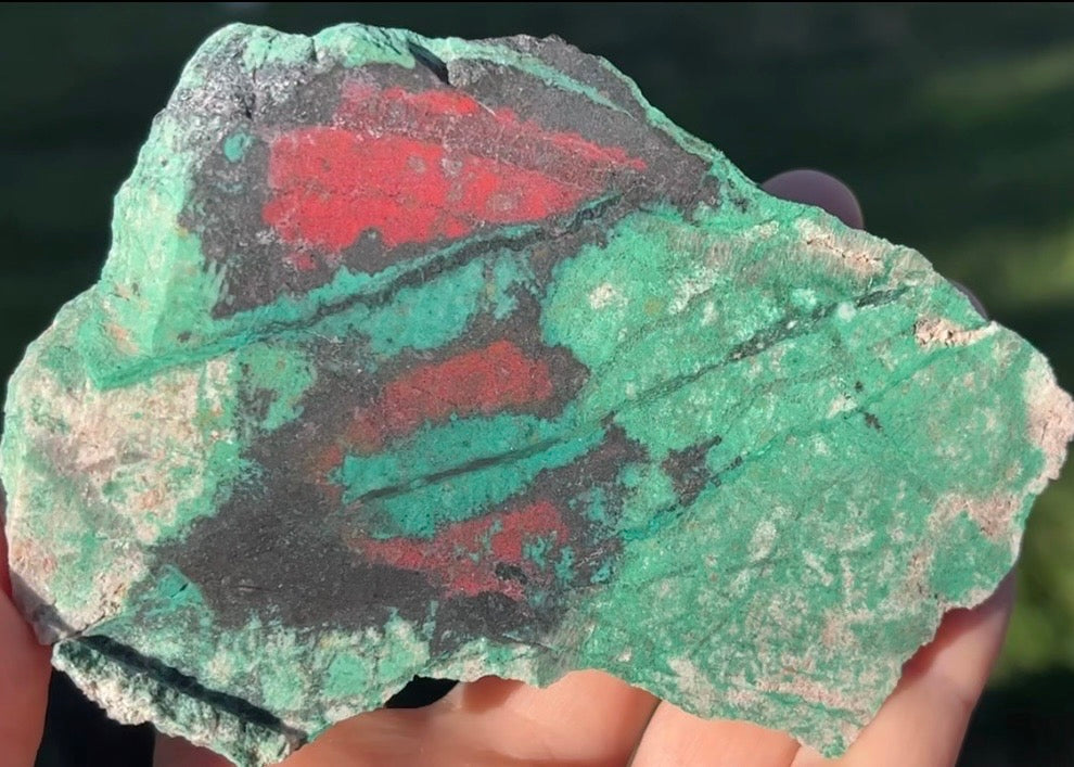 Sonora Sunrise Sunset Chrysocolla Lapidary Rock Slab - Mexican Chrysocolla