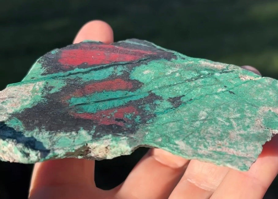 Sonora Sunrise Sunset Chrysocolla Lapidary Rock Slab - Mexican Chrysocolla