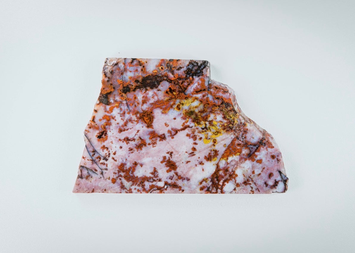 Pink St Johns Flower Agate Lapidary Rock Slab - Arizona Agates