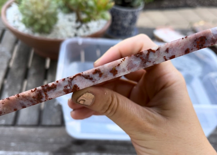 Pink St Johns Flower Agate Lapidary Rock Slab - Arizona Agates