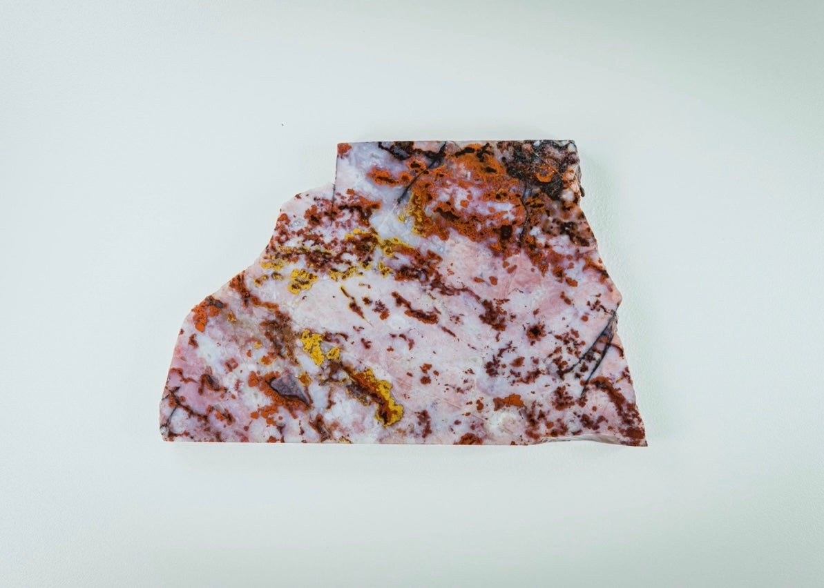 Pink St Johns Flower Agate Lapidary Rock Slab - Arizona Agates