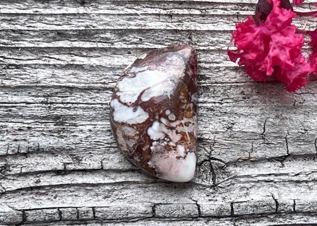 Wild Horse Magnesite Half Moon Cabochon