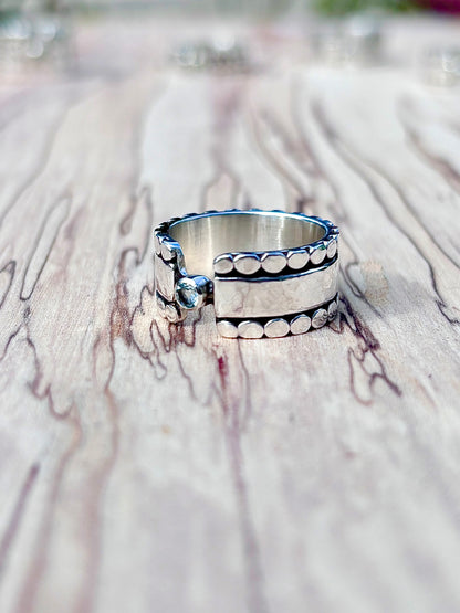 Aquamarine Fortress Ring ~ Multiple Sizes
