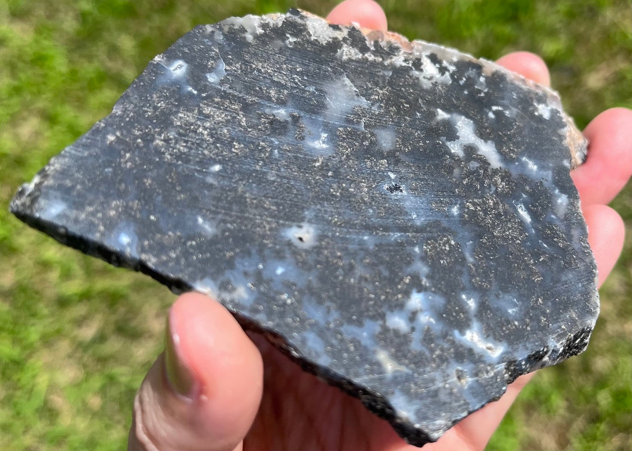 Balmorhea Metallic Plume Agate Slab