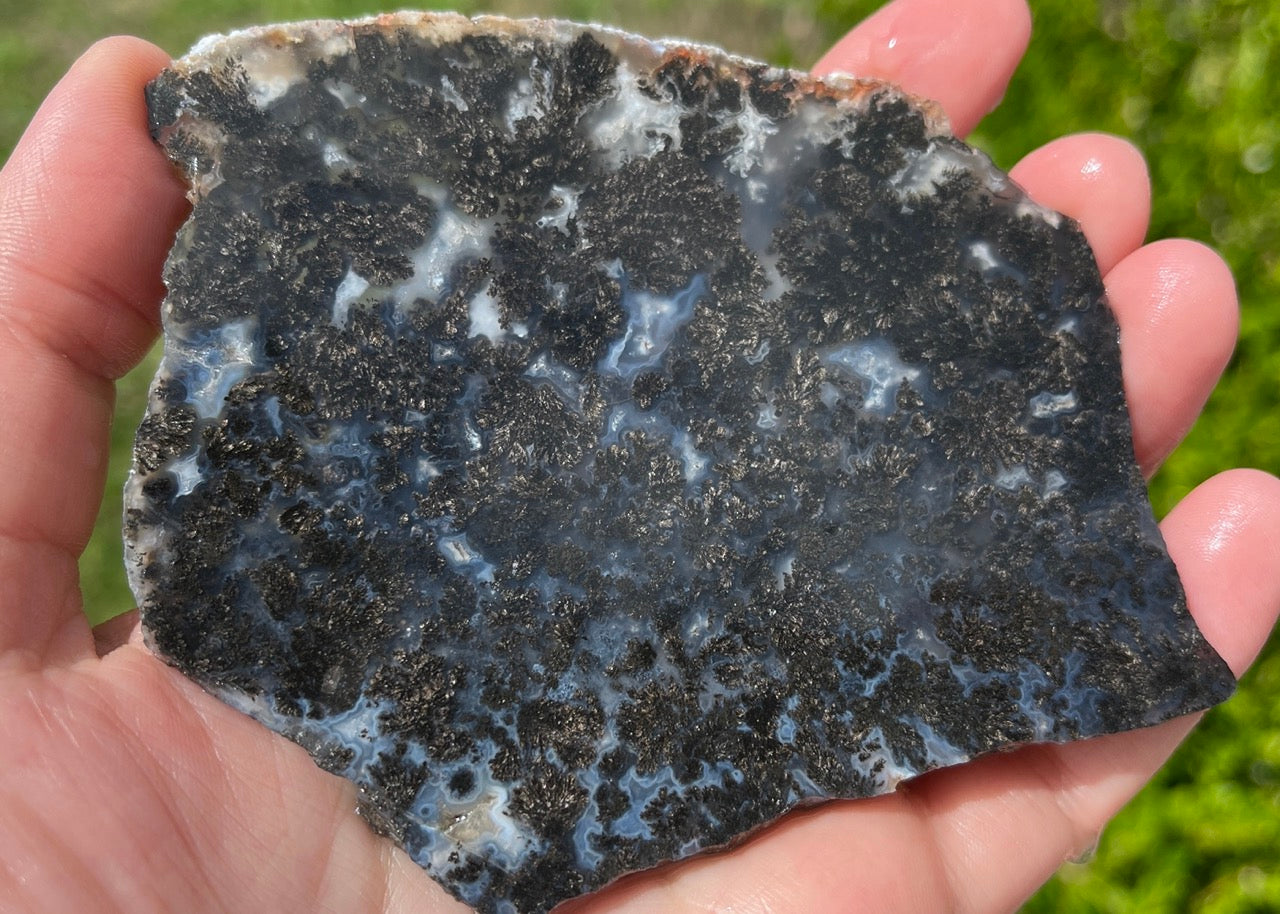 Balmorhea Metallic Plume Agate Slab