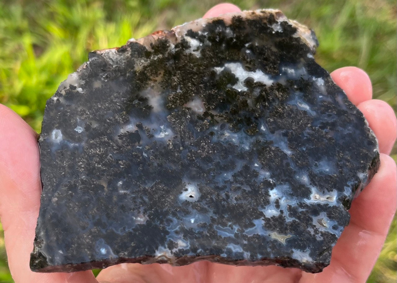 Balmorhea Metallic Plume Agate Slab