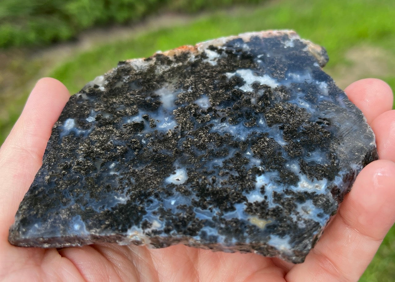 Balmorhea Metallic Plume Agate Slab