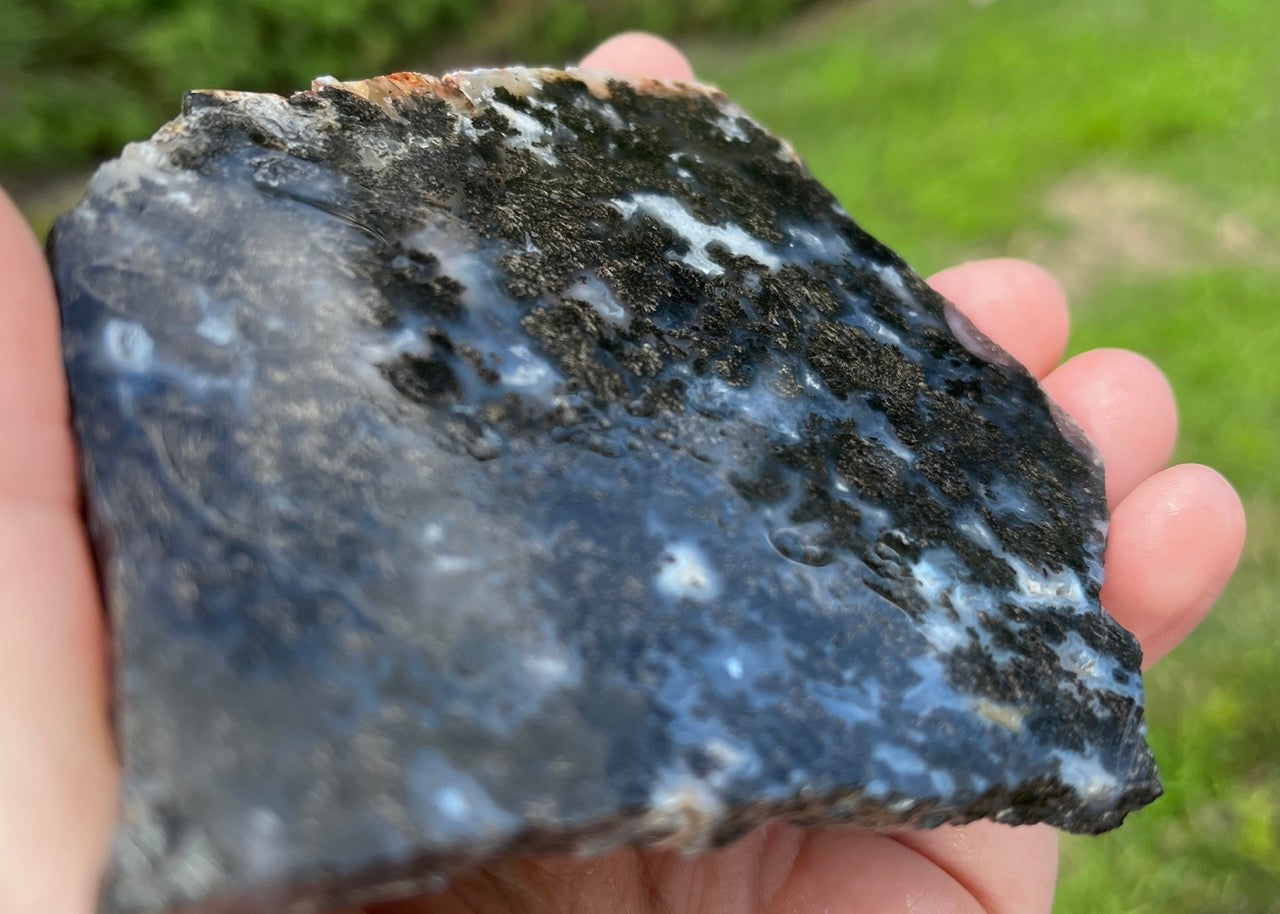 Balmorhea Metallic Plume Agate Slab