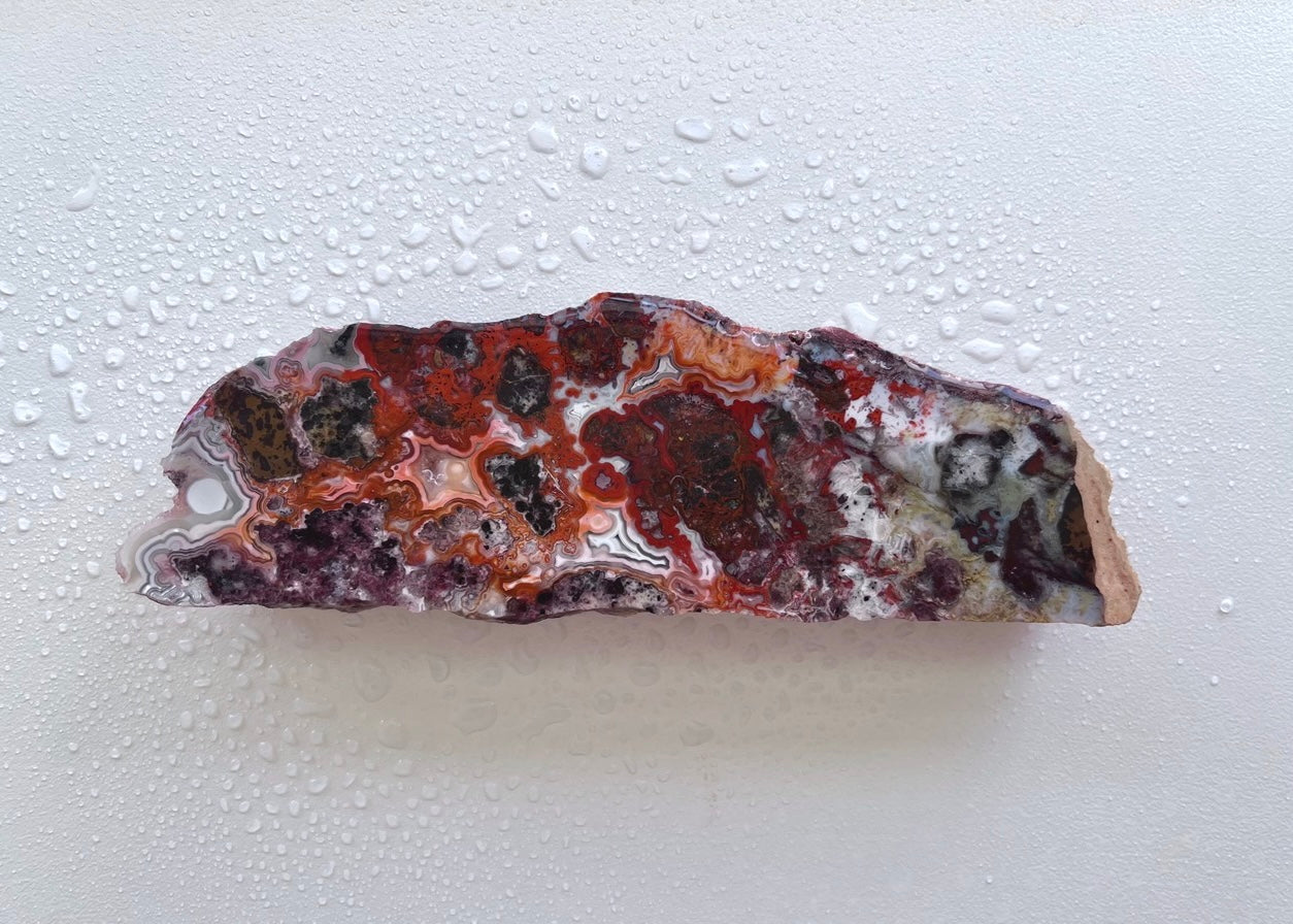 Mexican Crazy Lace Agate Lapidary Rock Slab