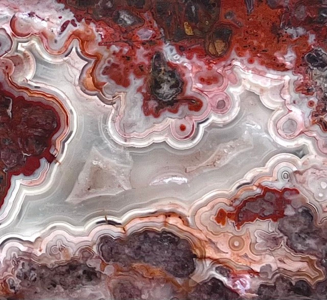 Mexican Crazy Lace Agate Lapidary Rock Slab