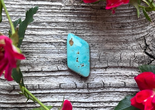 Kingman Turquoise Vivid Blue Parallelogram Cabochon - Lucky Calico Gem & Jewelry Co.