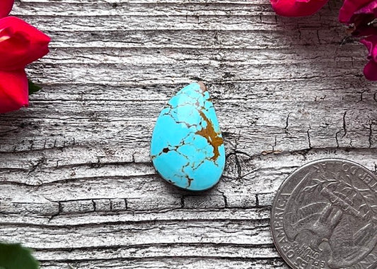 Kingman Turquoise Vivid Blue Freeform Cabochon - Lucky Calico Gem & Jewelry Co.