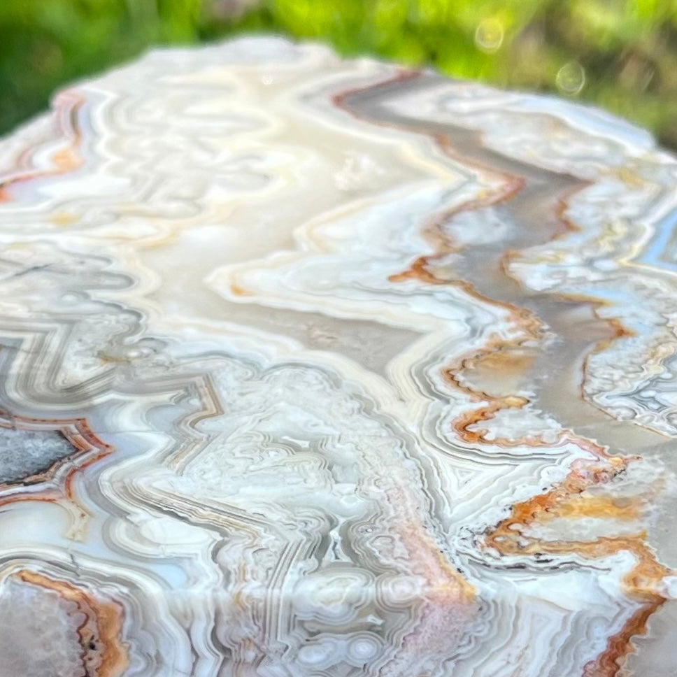 Mexico Laguna Lace Agate Lapidary Rock Slab - Lucky Calico Gem & Jewelry Co. Classic Agates